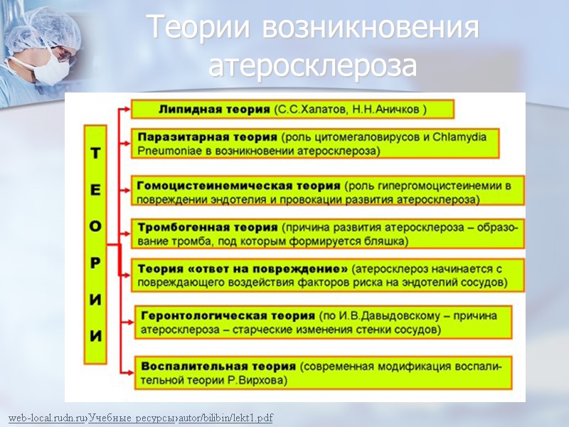 Теории возникновения атеросклероза  web-local.rudn.ru›Учебные ресурсы›autor/bilibin/lekt1.pdf